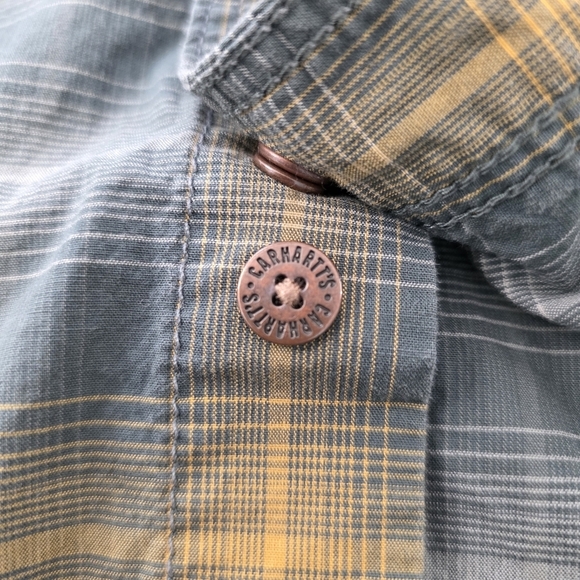 Carhartt Relaxed Fit XL Flannel Shirt Men's Plaid Long Sleeve Workwear - Picture 5 of 12